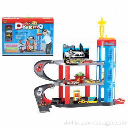 Plastic DIY building block/parking lot toy